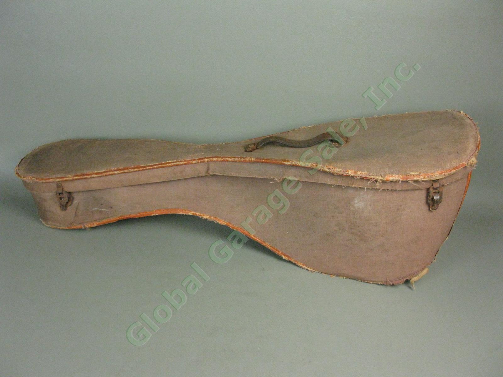 Rare Antique Early 1900s Oscar Schmidt 12 String Bowl Back Mandolin Parts/Repair 18