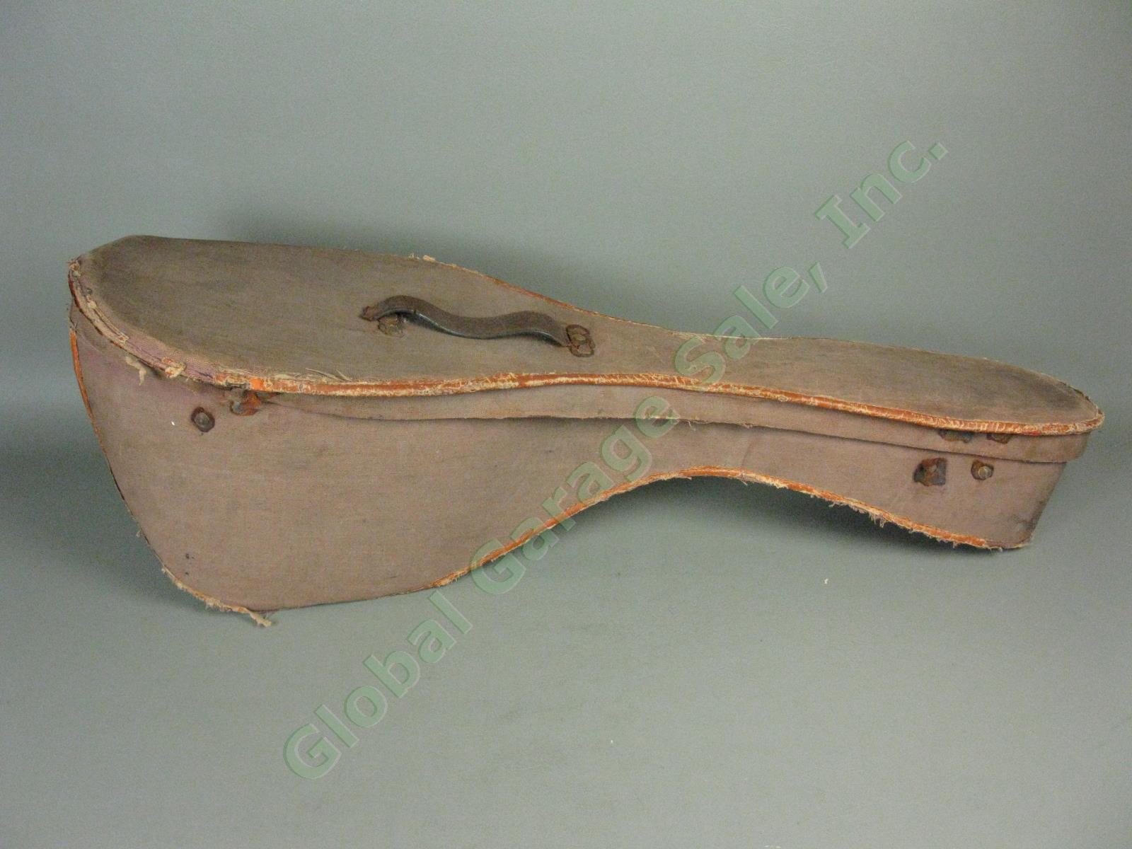 Rare Antique Early 1900s Oscar Schmidt 12 String Bowl Back Mandolin Parts/Repair 19