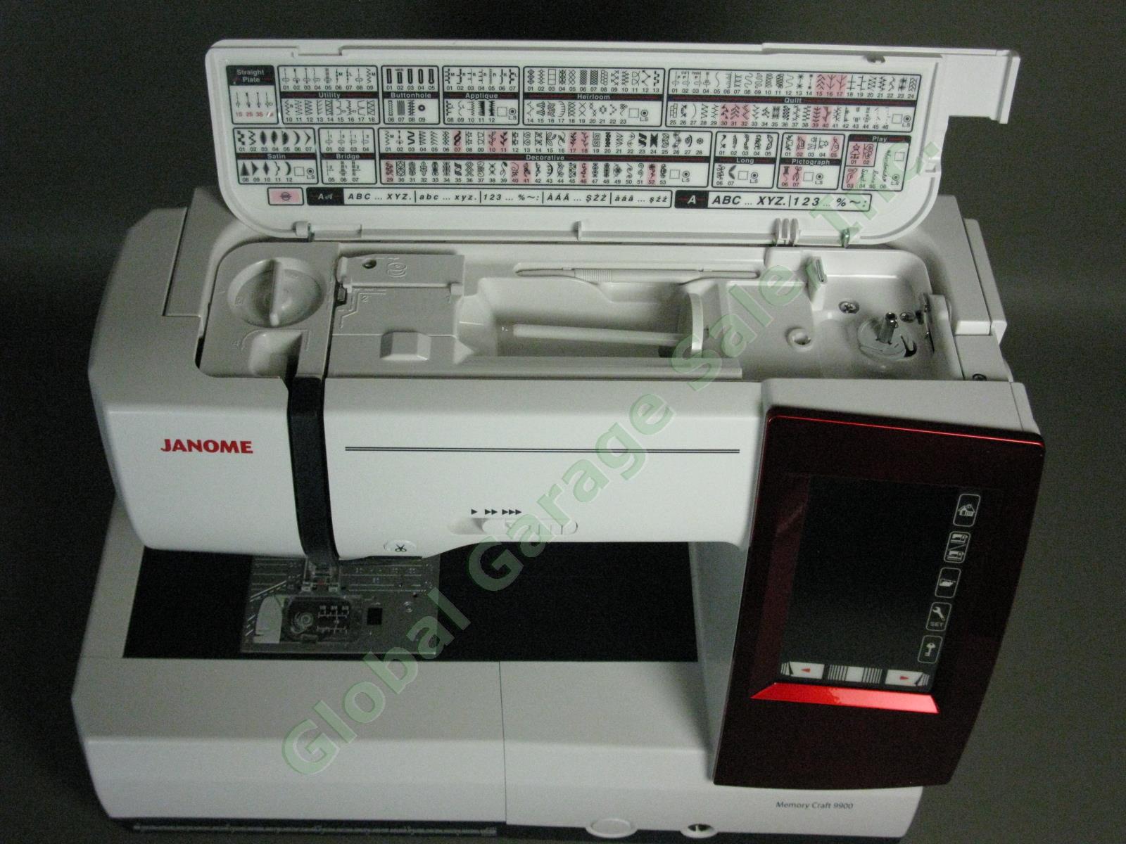 Janome Memory Craft 9900 Sewing + Embroidery Machine 1 Owner Near Mint! Serviced 5