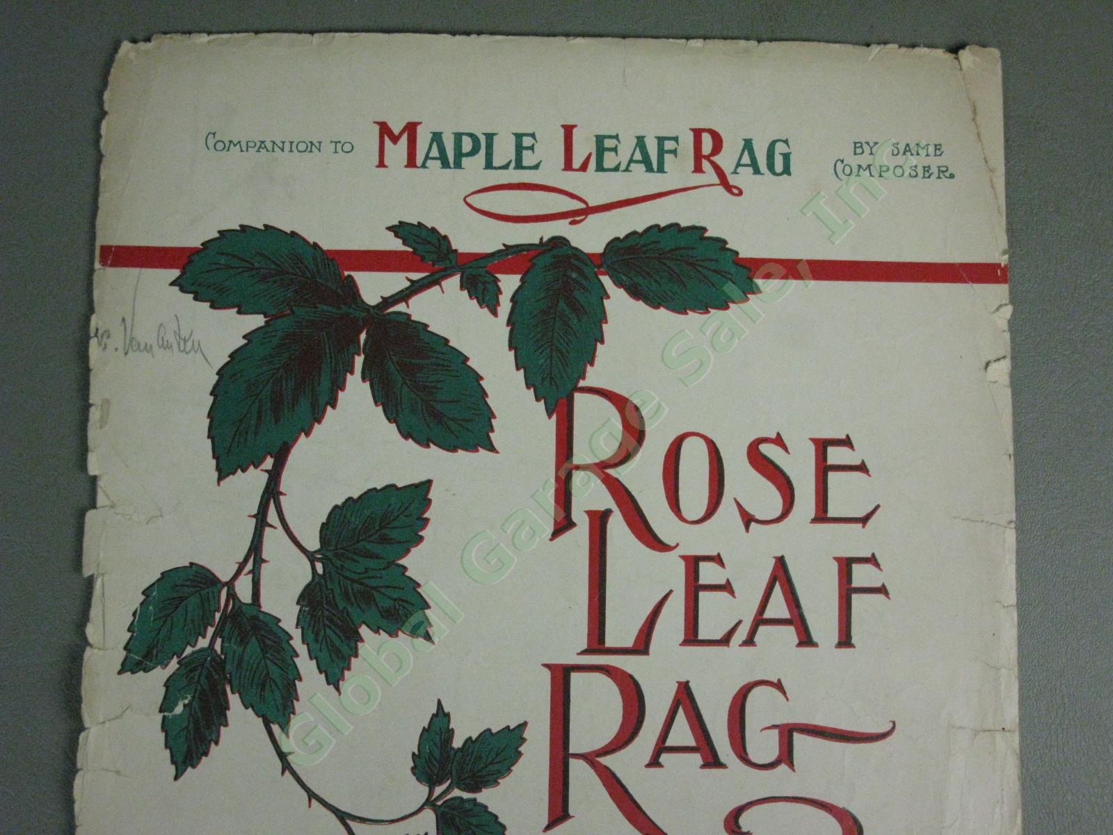 Rare Antique 1907 Rose Leaf Rag Scott Joplin Ragtime Two-Step Sheet Music 1