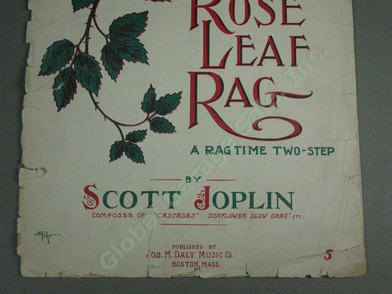 Rare Antique 1907 Rose Leaf Rag Scott Joplin Ragtime Two-Step Sheet Music 3