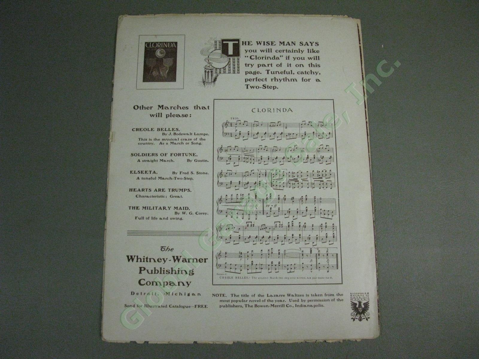 Rare Antique 1907 Rose Leaf Rag Scott Joplin Ragtime Two-Step Sheet Music 8