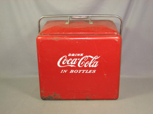 Vintage Coca Cola Metal Coke Soda Cooler Ice Chest NR 3