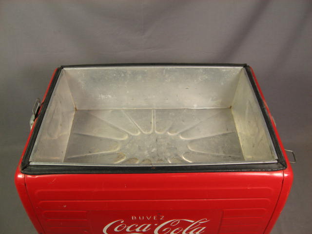 Vintage Coca Cola Metal Coke Soda Cooler Ice Chest NR 6