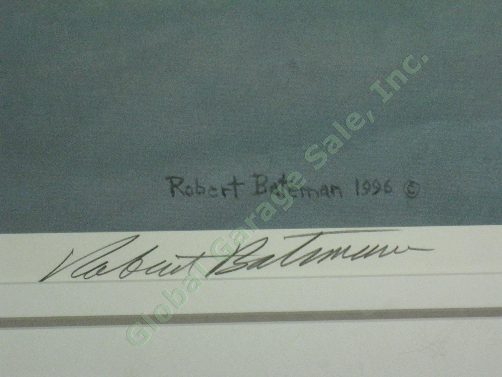 Robert Bateman 1996 Signed Print Edge Of Night Timber Wolves Ltd Ed #1404/9600 3