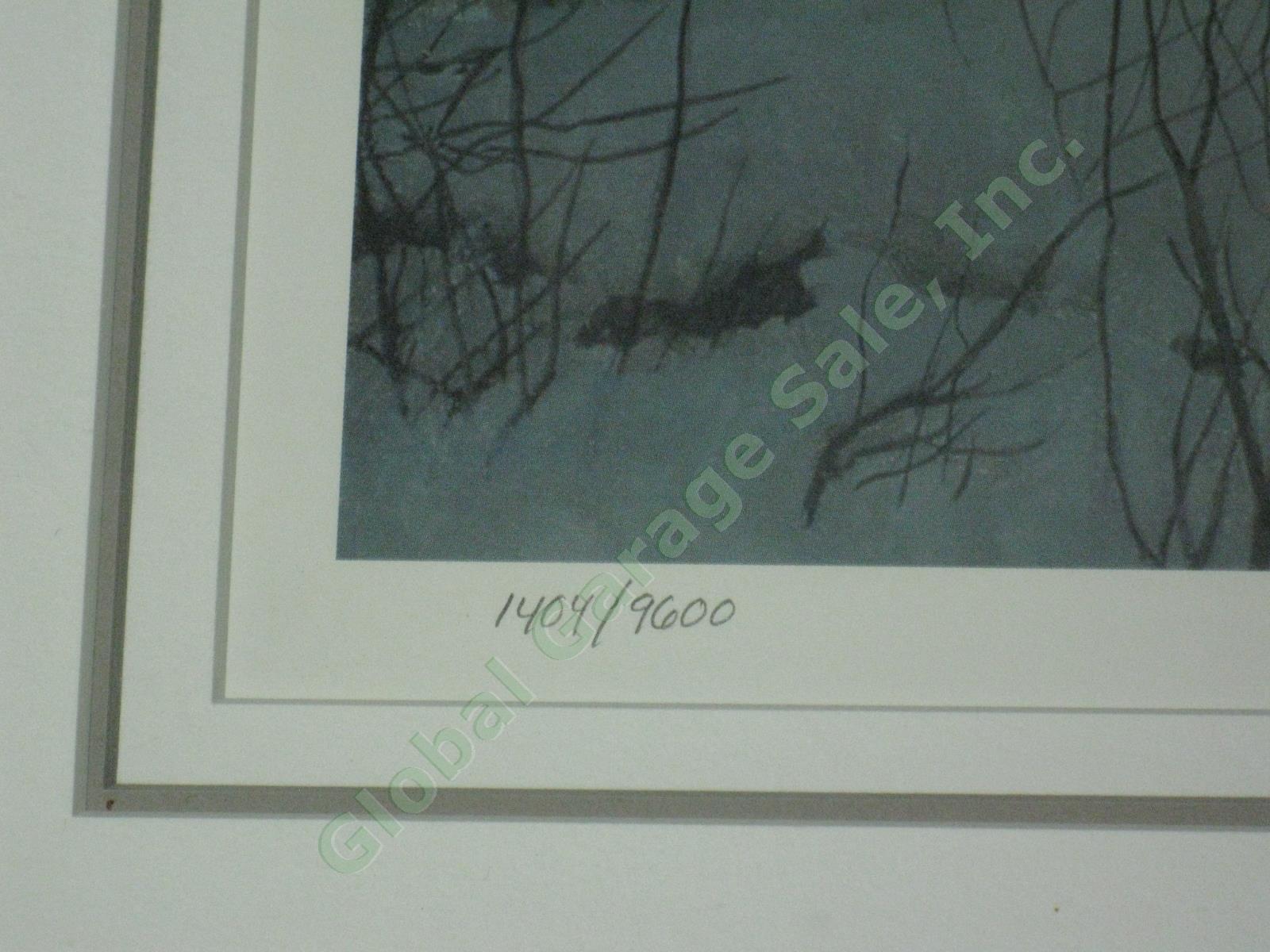 Robert Bateman 1996 Signed Print Edge Of Night Timber Wolves Ltd Ed #1404/9600 4
