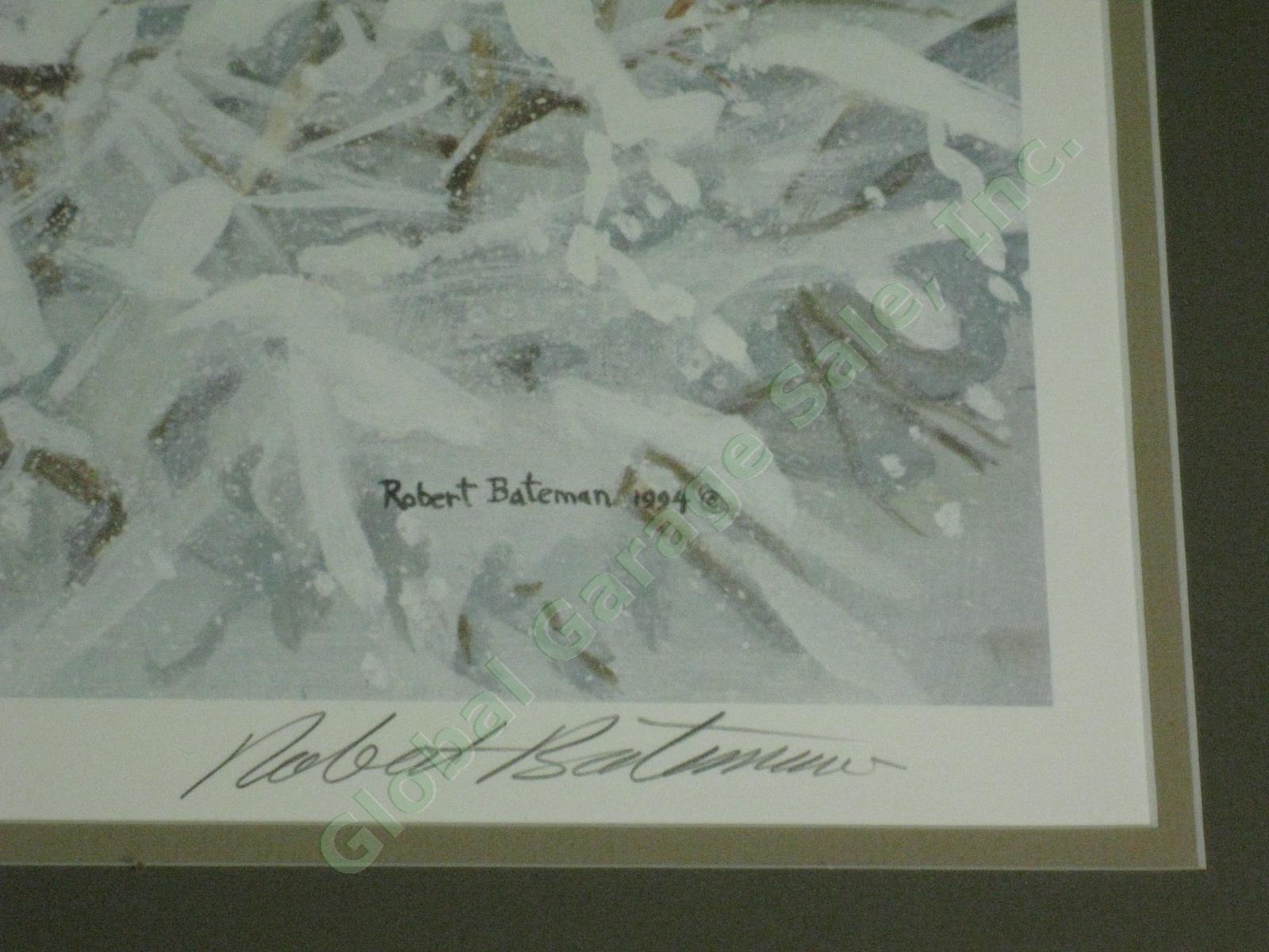 Robert Bateman 1994 Signed Print Winter Run Bull Moose Ltd Ed #164/1950 16"x32" 4