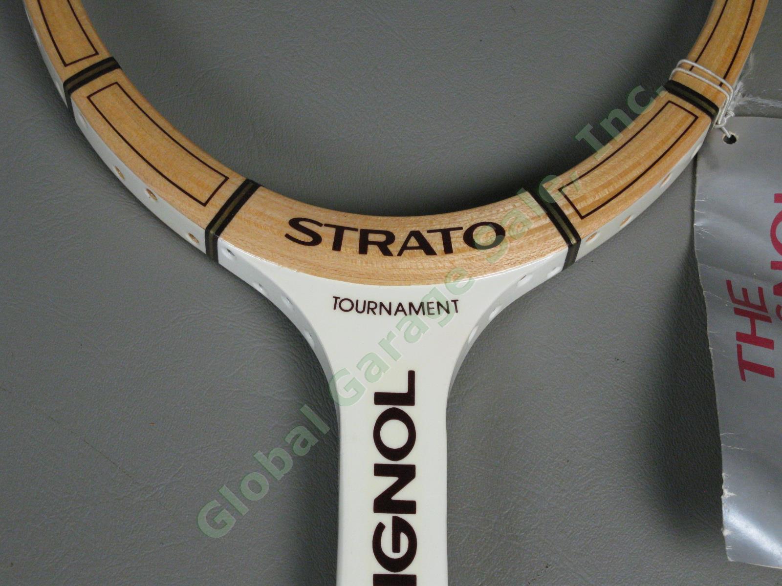 5 Vtg NOS Rossignol Wood Graphite Tennis Rackets Strato Tournament Junior Elite 2
