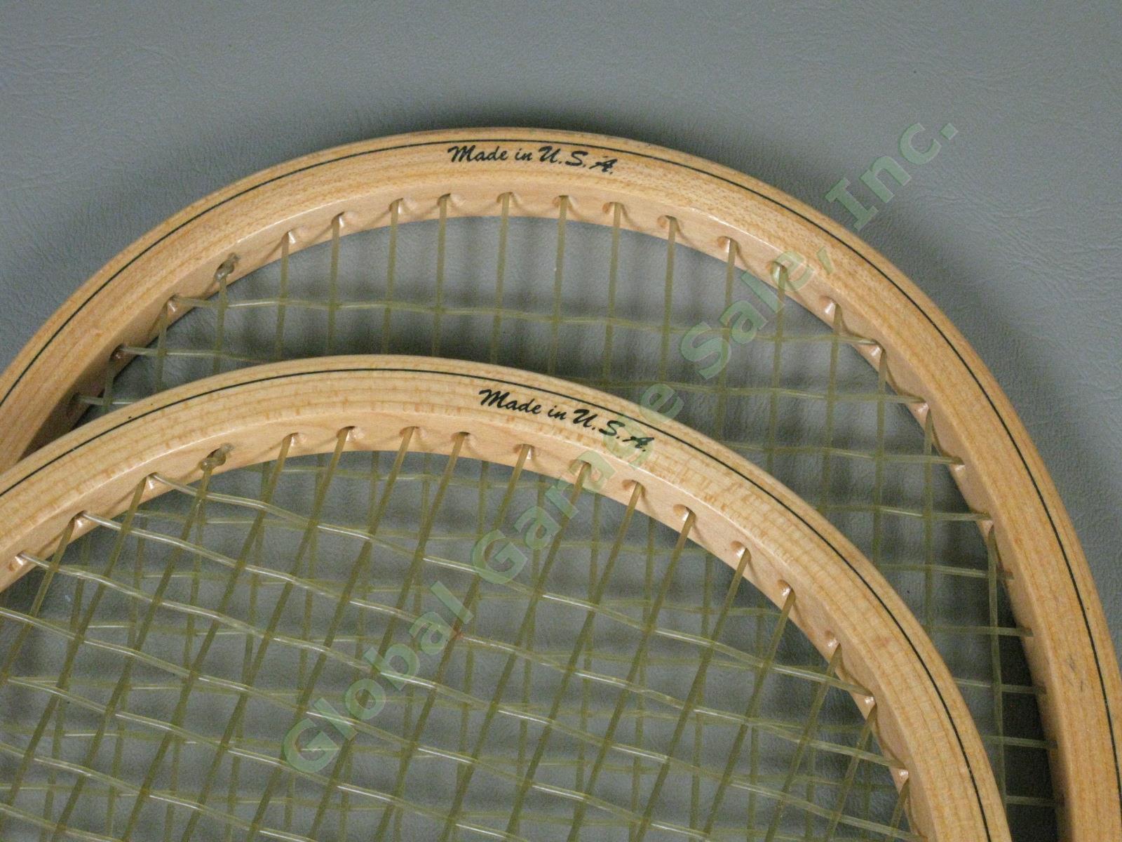 5 Vtg NOS Rossignol Wood Graphite Tennis Rackets Strato Tournament Junior Elite 8