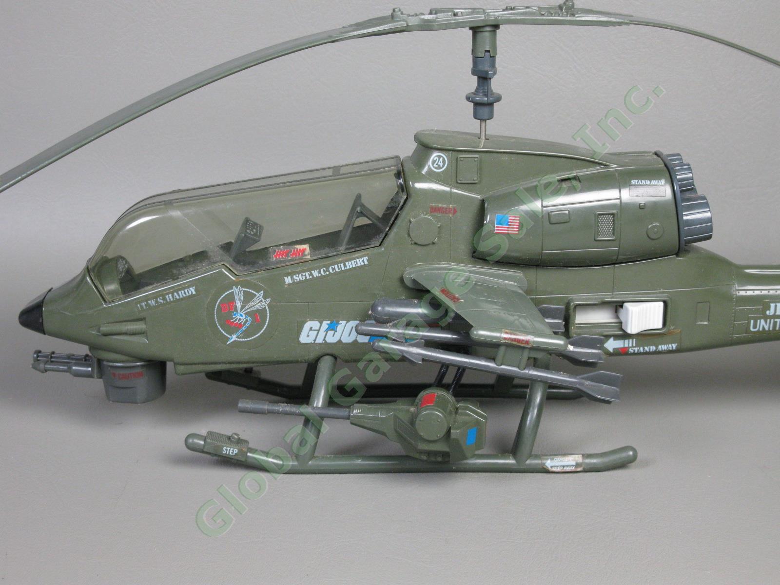 100% Complete 1983 GI Joe Dragonfly Assault Copter XH-1 Helicopter Wild Bill NR 2
