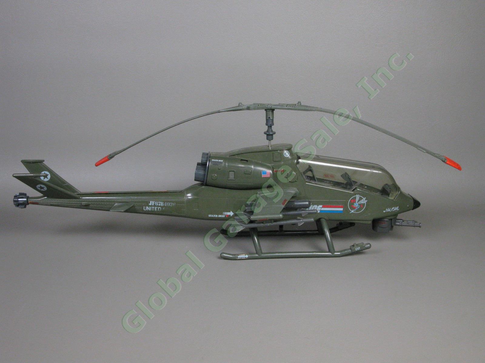 100% Complete 1983 GI Joe Dragonfly Assault Copter XH-1 Helicopter Wild Bill NR 4