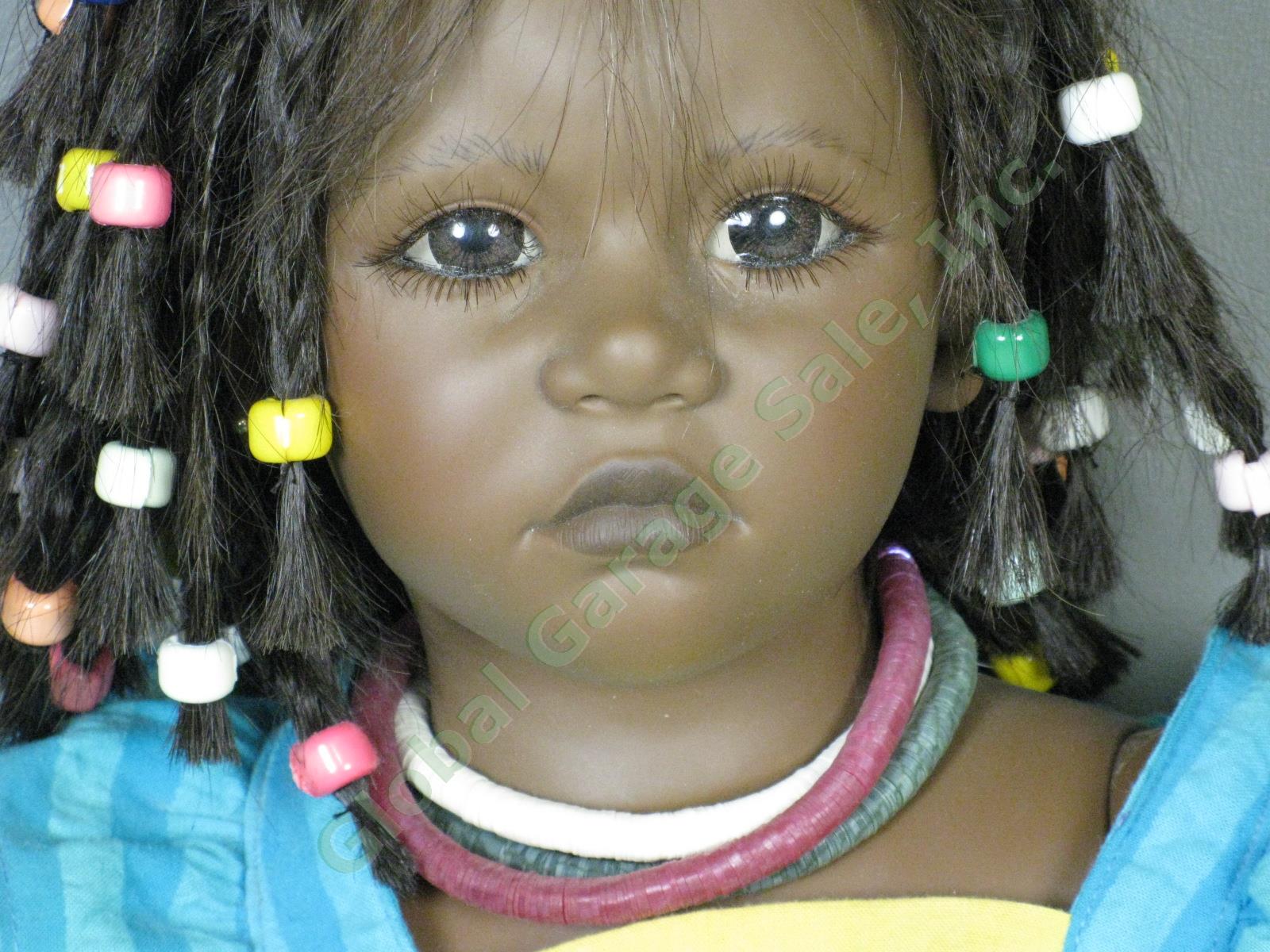 Annette Himstedt 26" Ayoka African Girl Doll 4848 Signed! Orig Box COA Exc Cond! 2