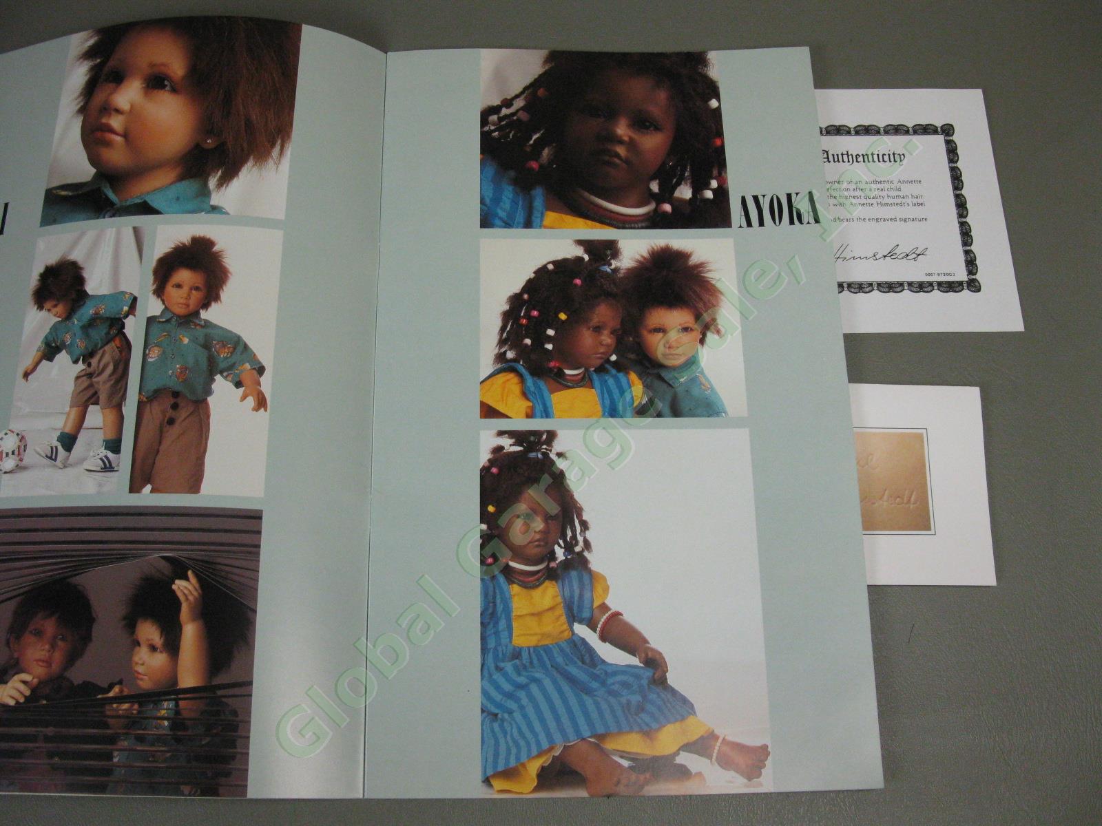 Annette Himstedt 26" Ayoka African Girl Doll 4848 Signed! Orig Box COA Exc Cond! 13