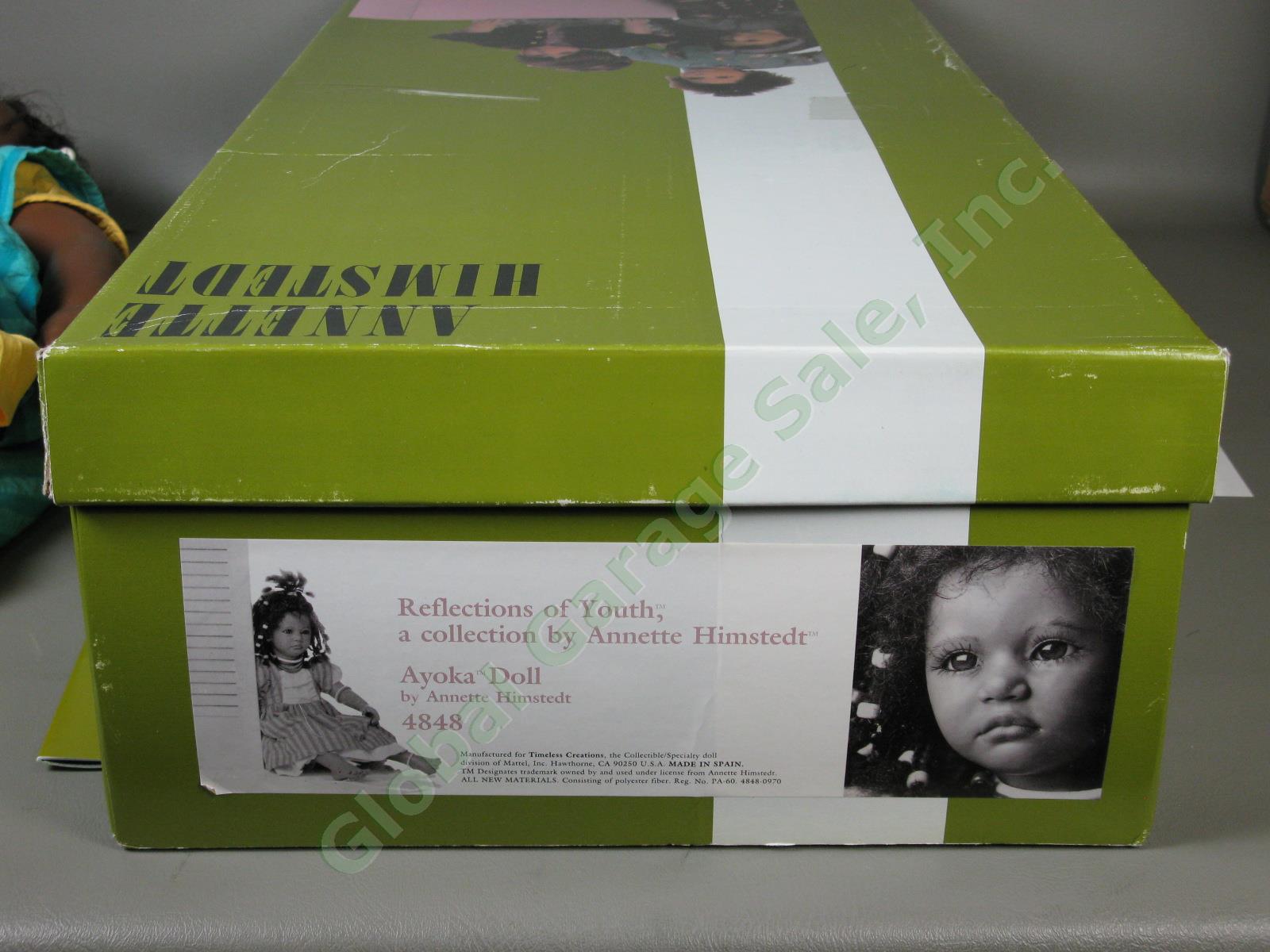 Annette Himstedt 26" Ayoka African Girl Doll 4848 Signed! Orig Box COA Exc Cond! 14
