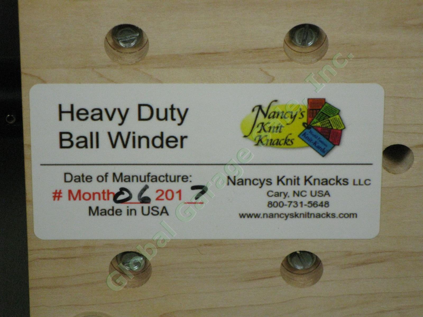 2017 Nancys Knit Knacks Heavy-Duty Maple Wood Ball Winder Yarn Weaving NEAR MINT 8