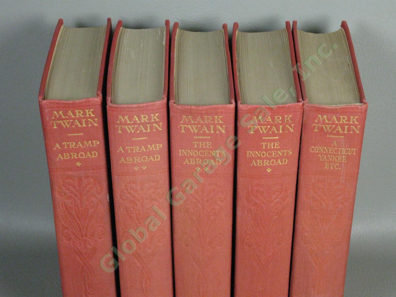 Antique Mark Twains Works Authors National Edition Harpers Complete 25 Book Set 1