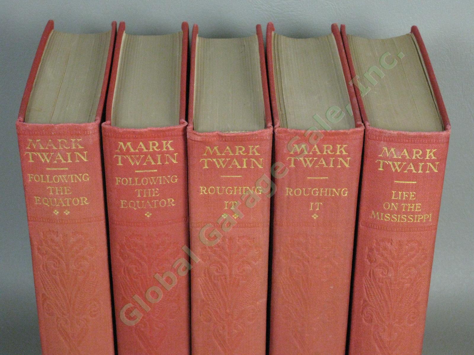 Antique Mark Twains Works Authors National Edition Harpers Complete 25 Book Set 2