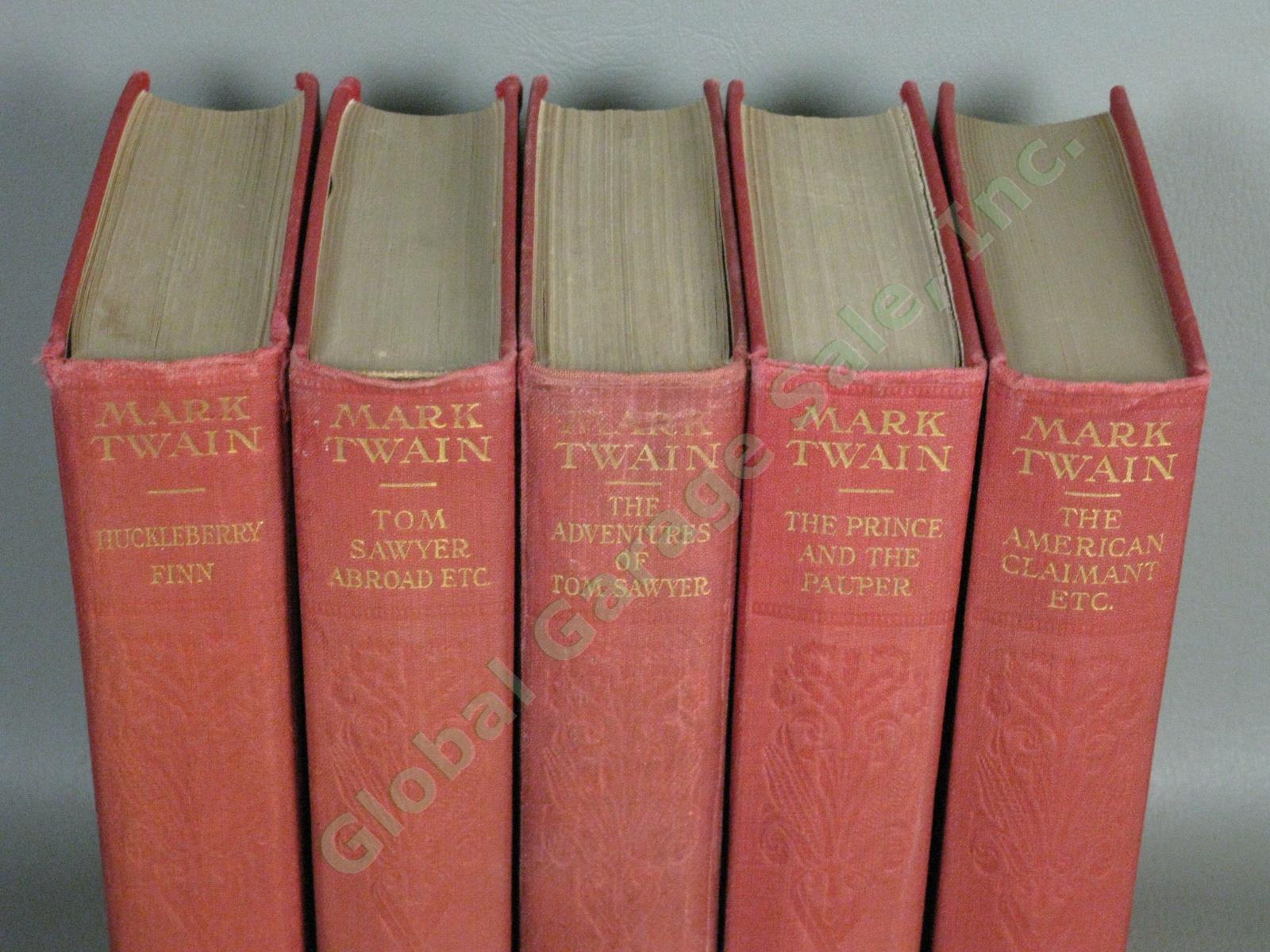 Antique Mark Twains Works Authors National Edition Harpers Complete 25 Book Set 4