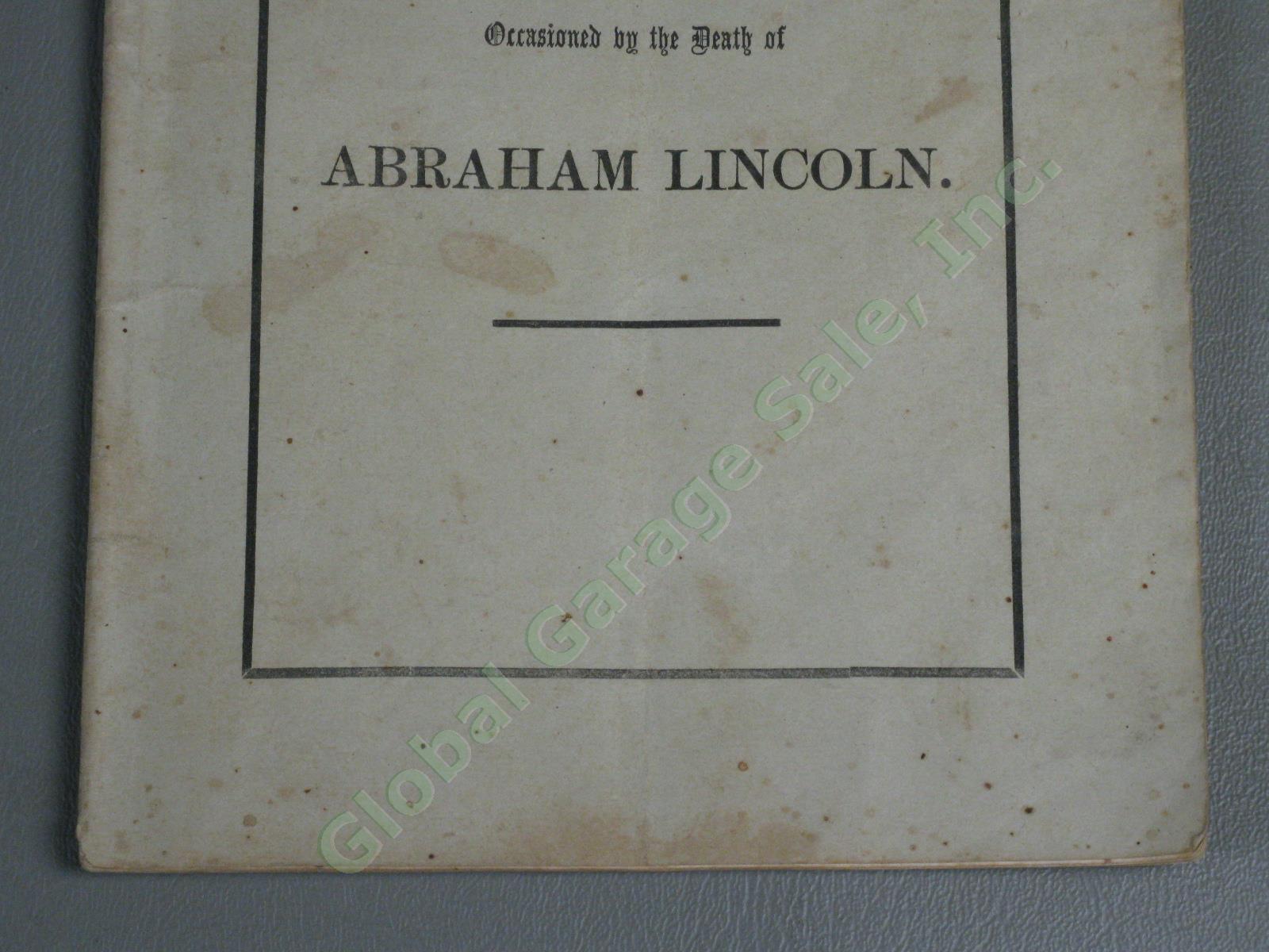 1865 Victory + Mourning Sermon on the Death of Abraham Lincoln Dutch Church NJ 2
