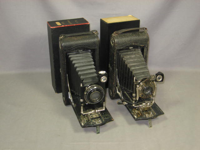 2 Antique Kodak Autographic Cameras A-122 3A Model C NR