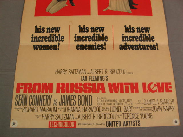 Vintage James Bond Russia With Love Poster + 3 Programs 11