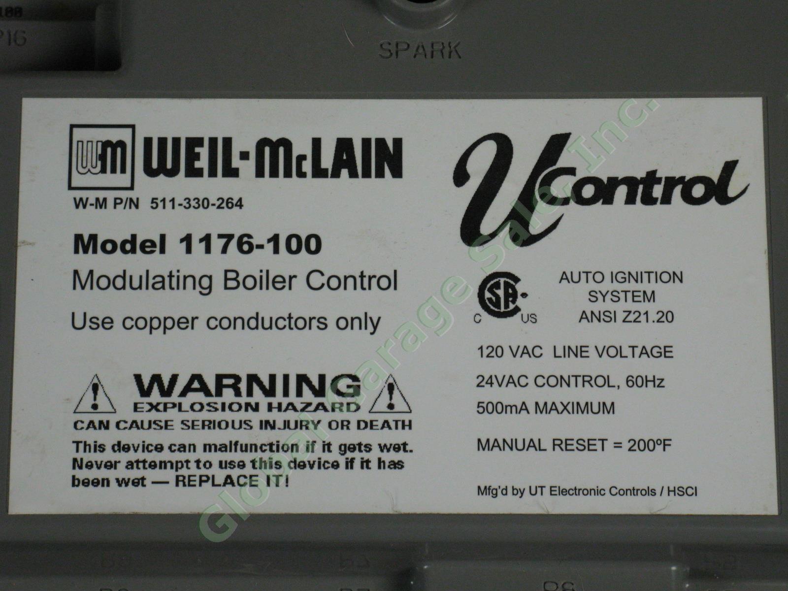Used Weil McLain 1176-100 Modulating Boiler UControl Control Module 511-330-264 1
