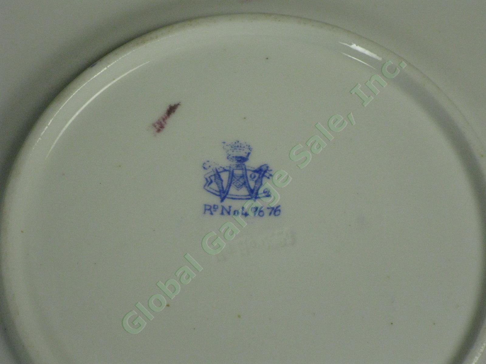 Antique Foley Wileman Pre-Shelley Old Bramble Chintz Cup Saucer Plates Set 49676 7