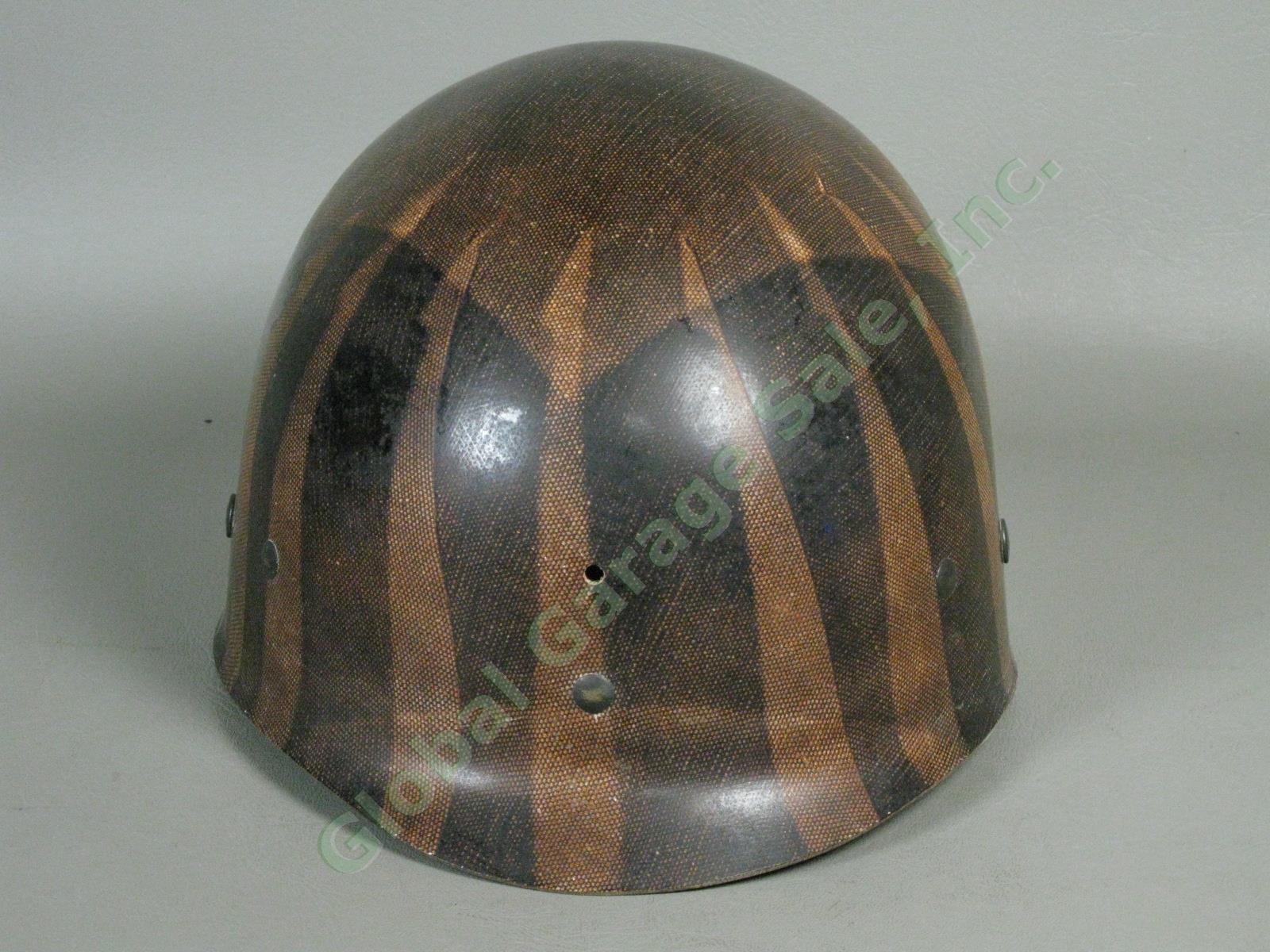 RARE Vtg WWII WW2 US Army Military M1 MSA 23 Unpainted Fiberglass Helmet Liner 1