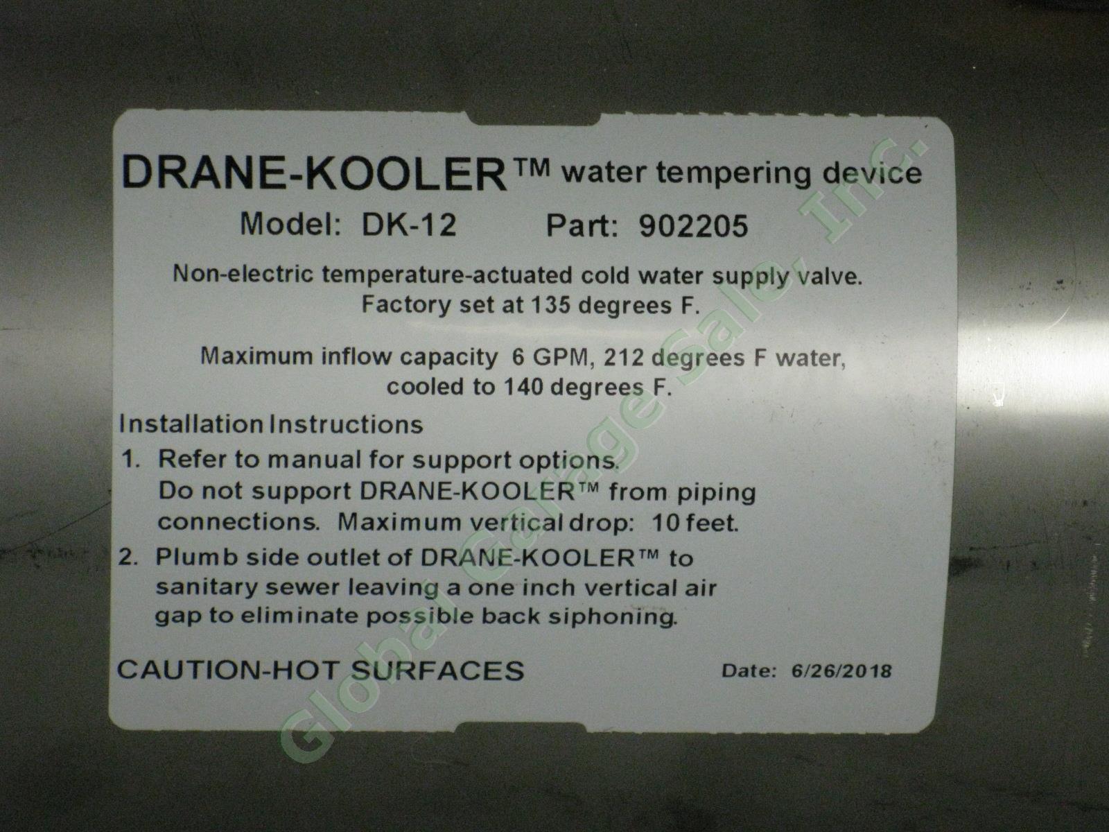 NEW DriSteem Drane Kooler DK-12 902205 Steam Humidifier Water Tempering Device 6