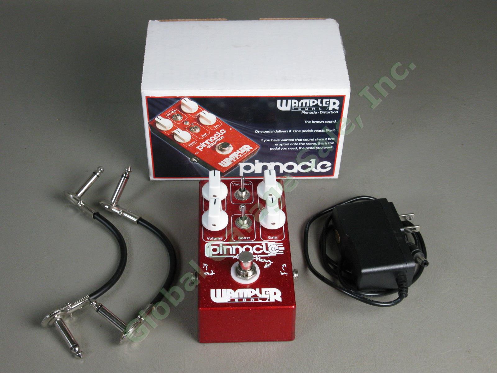Wampler Pinnacle Distortion Guitar Effect Pedal EXC!!! + Power Supply +6" Cables