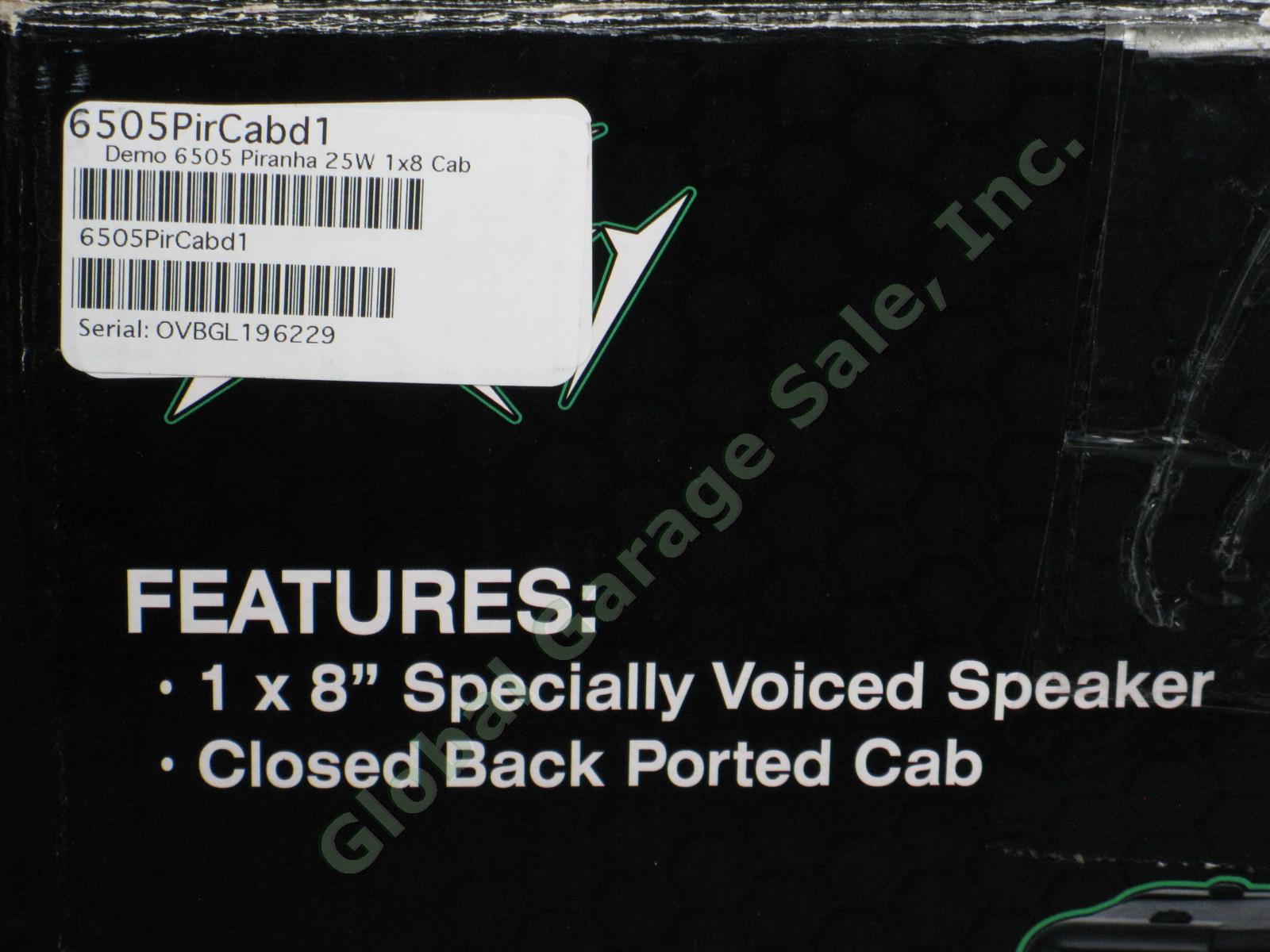 Peavey Piranha 6505 Speaker Cab Cabinet 1"x8" Mint Demo Model! w/Box +Cable 6