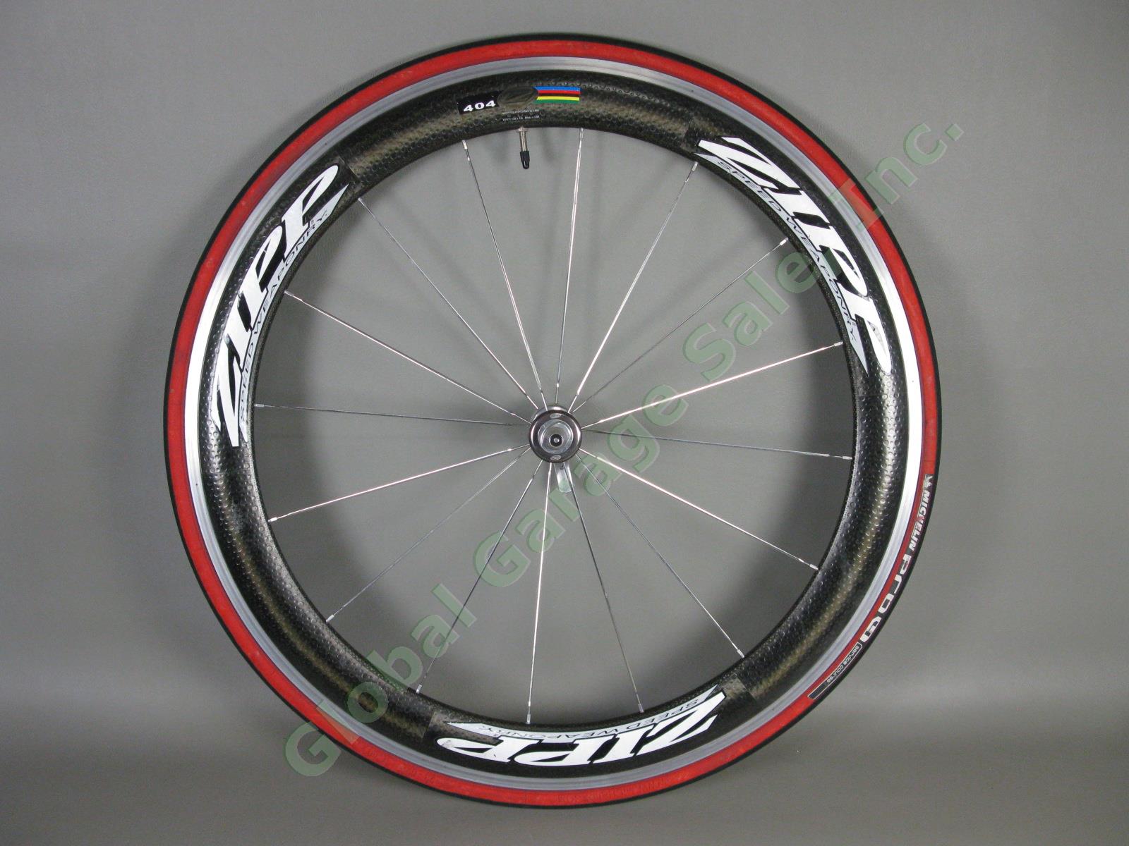 Zipp 404 Carbon Clincher Front Bike Wheel 16-Spoke 622x13C 700C Michelin Pro 4 4