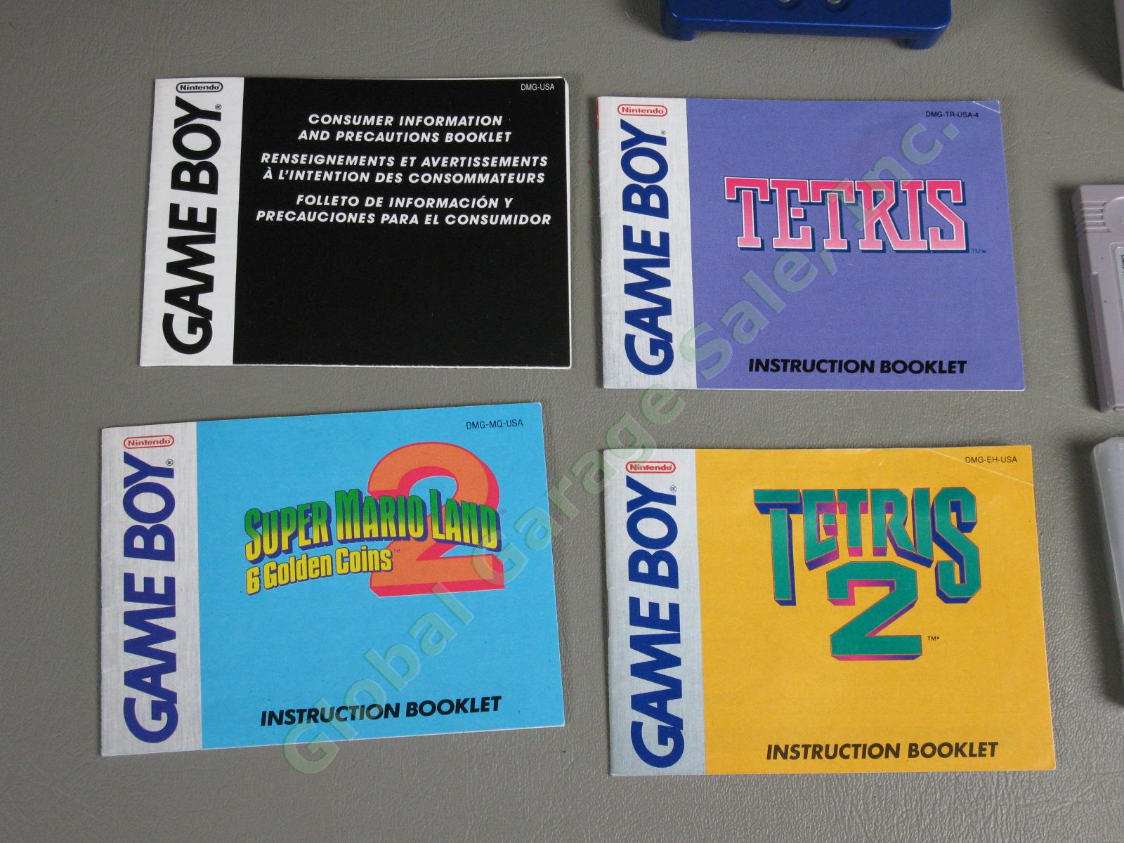 Vtg Nintendo Gameboy DMG-01 Advance SP Brite-Beam Games Lot Tetris Super Mario + 7