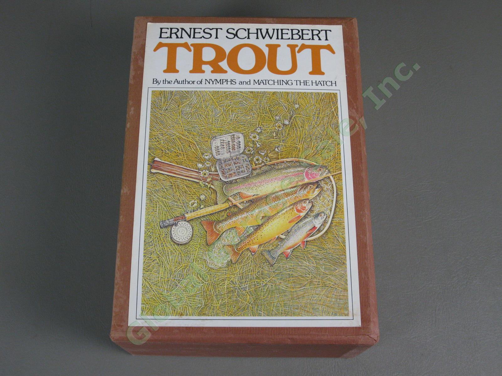 Trout Volumes I + II Ernest Schwiebert Fly Fishing Book Box Set EP Dutton 1984 1