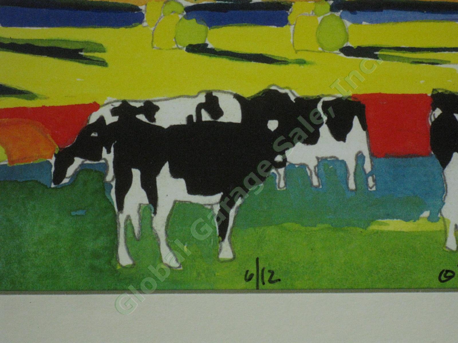 Original 2001 Woody Jackson Making Hay LE #6/12 Vermont Signed Framed Print NR 4