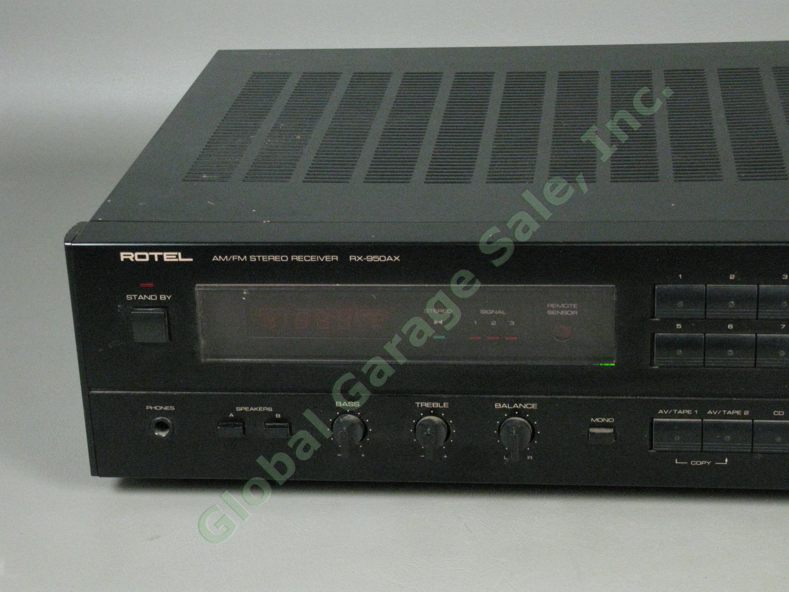 Rotel RX-950AX MkII AM/FM Stereo Receiver Remote Control Manual Bundle Works! 1