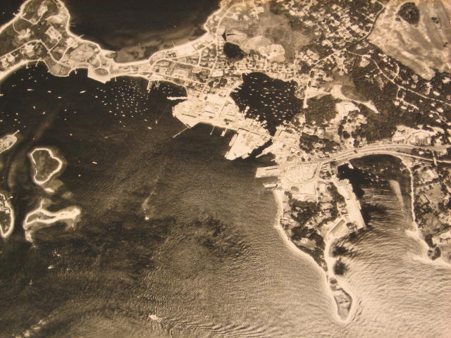 Vintage Buzzards Bay Cape Cod Aerial Photo 18" x 23.5" 1