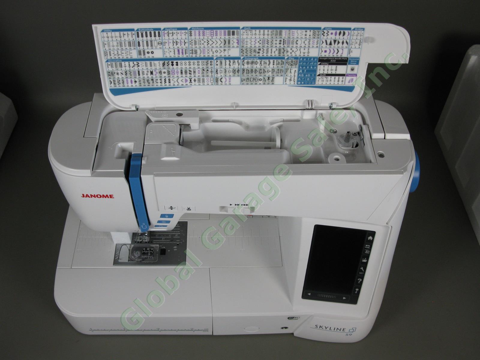 Janome Skyline S9 Sewing + Embroidery Machine Mint Condition! Barely Used! 5