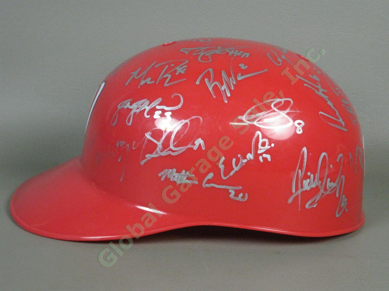 2015 Auburn Doubledays Team Signed Baseball Helmet NYPL Washington Nationals NR 3