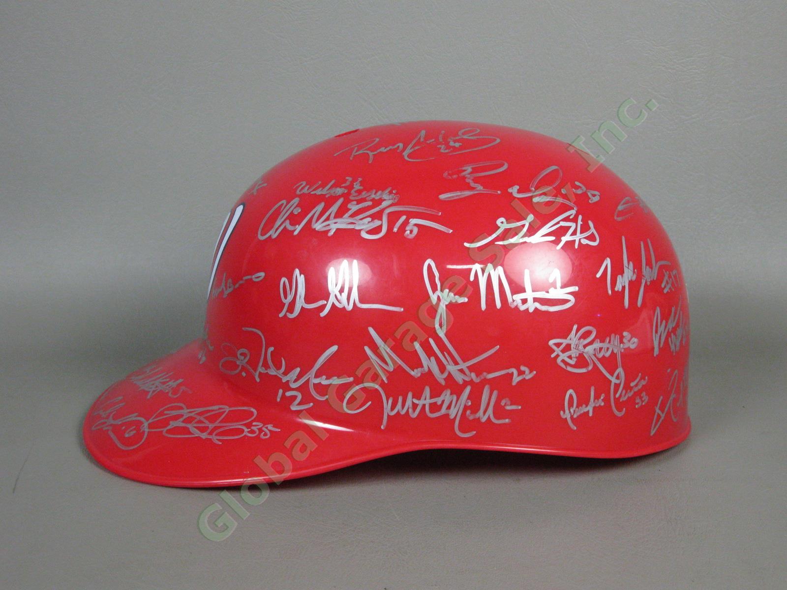 2010 Vermont Lake Monsters Team Signed Baseball Helmet NYPL Washington Nationals 3