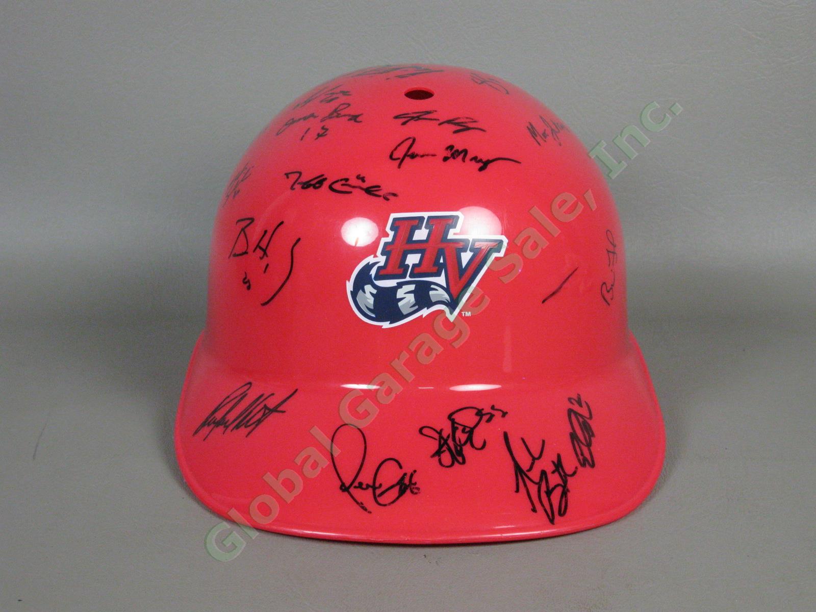 2007 Hudson Valley Renegades Team Signed Baseball Helmet NYPL Tampa Bay Rays NR