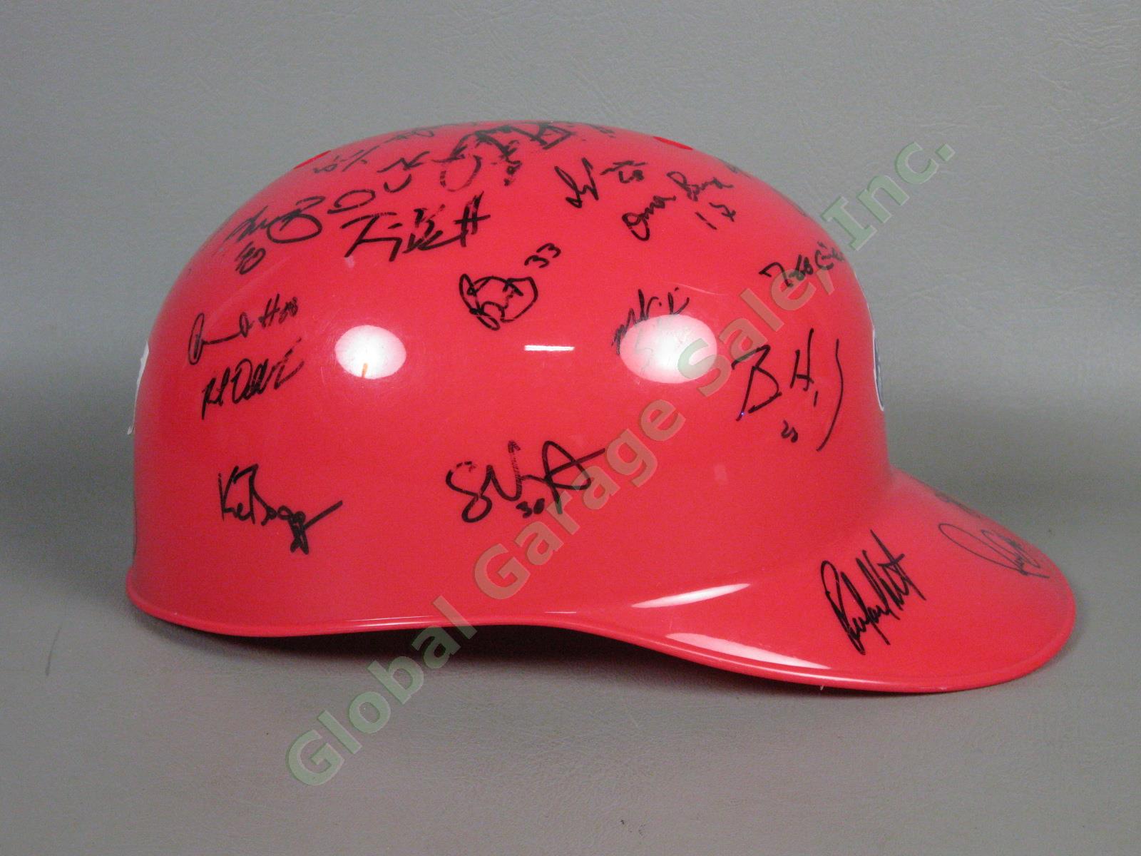 2007 Hudson Valley Renegades Team Signed Baseball Helmet NYPL Tampa Bay Rays NR 1