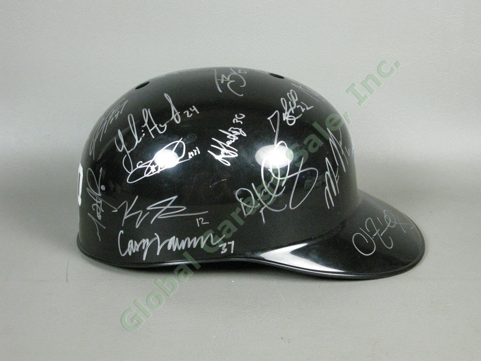 2010 Auburn Doubledays Team Signed Baseball Helmet NYPL Toronto Blue Jays NR 1