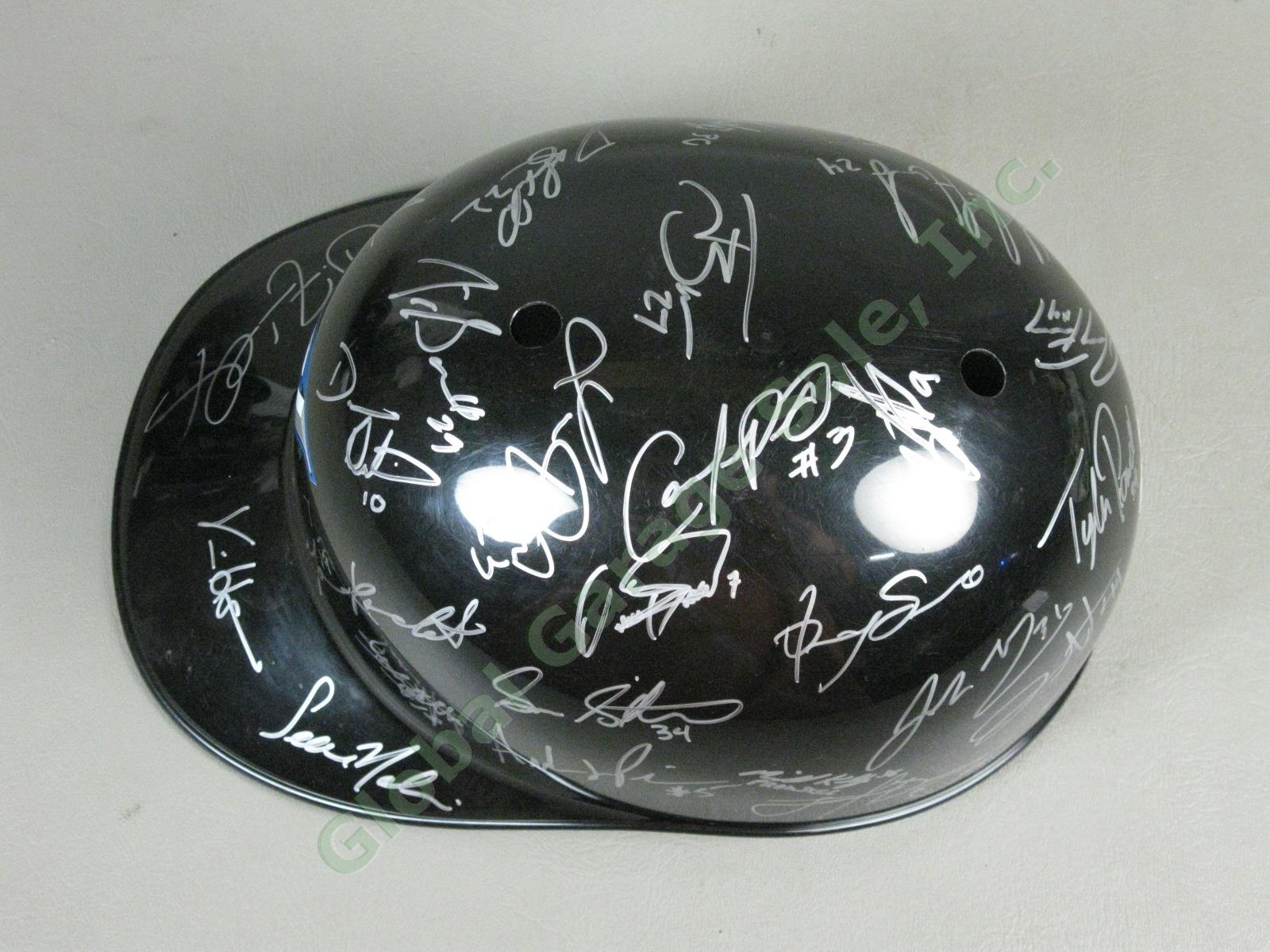 2010 Auburn Doubledays Team Signed Baseball Helmet NYPL Toronto Blue Jays NR 4