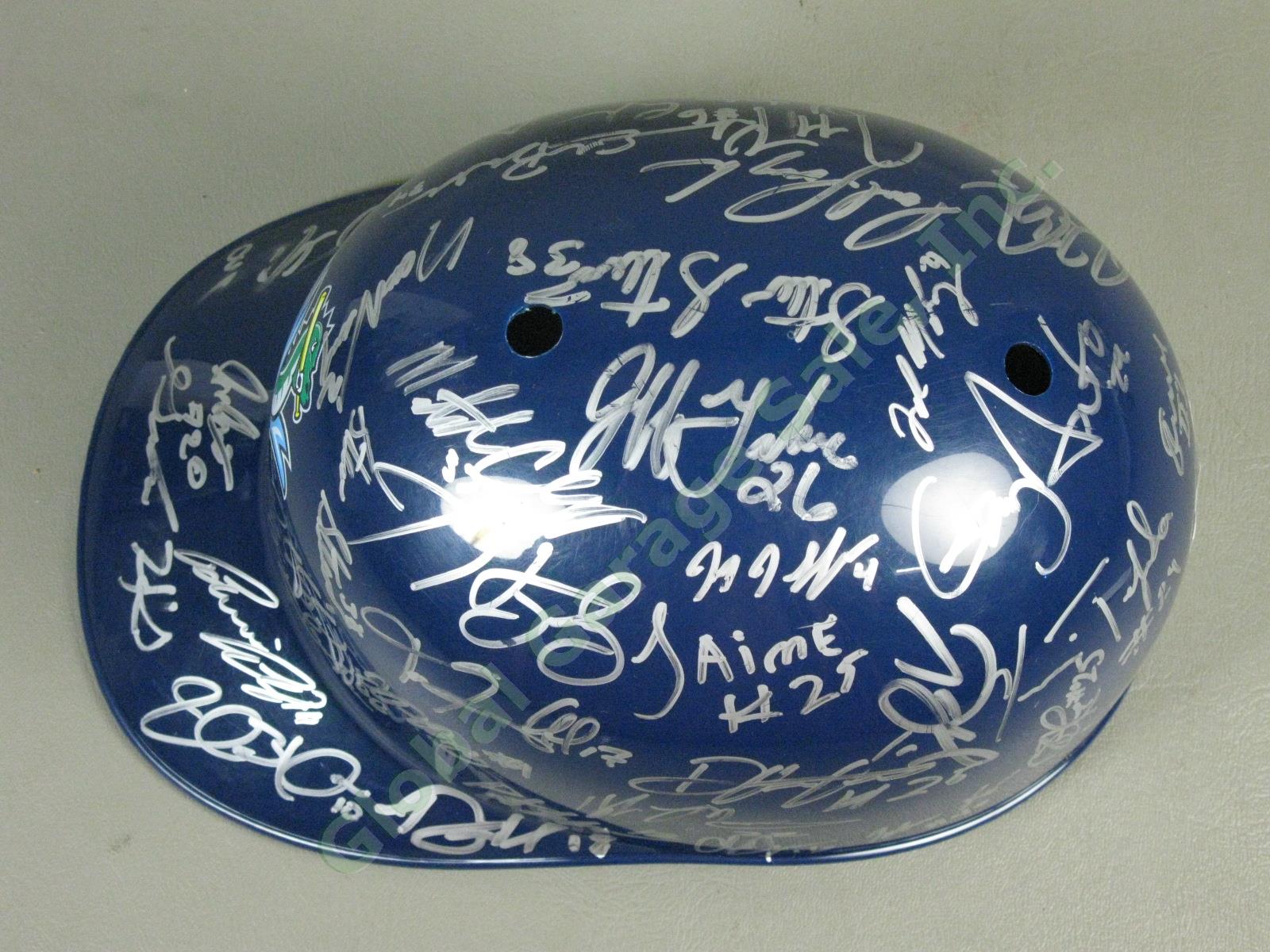 2009 Vermont Lake Monsters Team Signed Baseball Helmet NYPL Washington Nationals 4