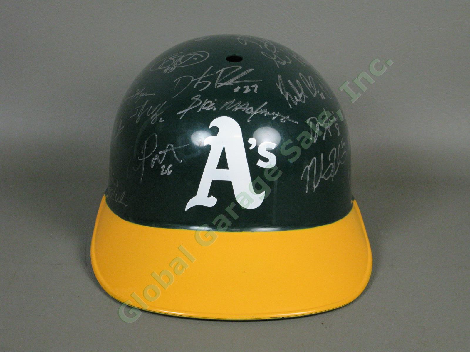 2011 Vermont Lake Monsters Team Signed Baseball Helmet NYPL Oakland Athletics NR