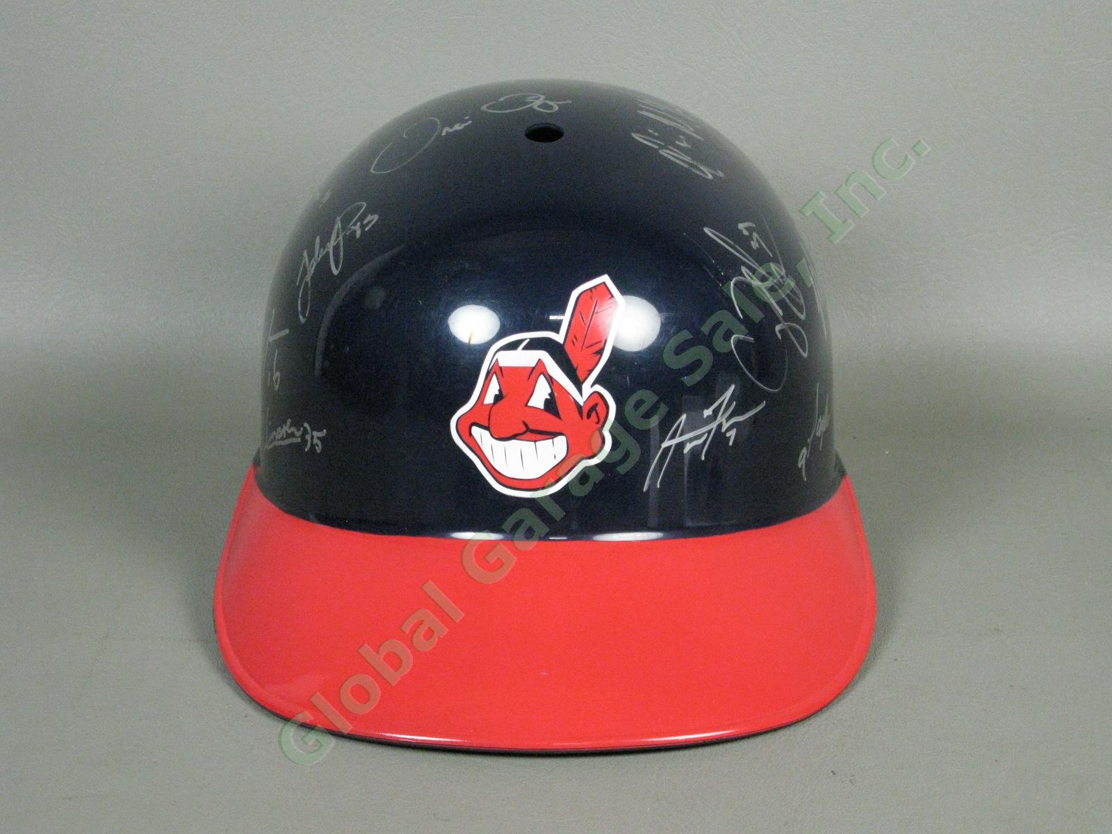 2015 Mahoning Valley Scrappers Team Signed Baseball Helmet Cleveland Indians NR