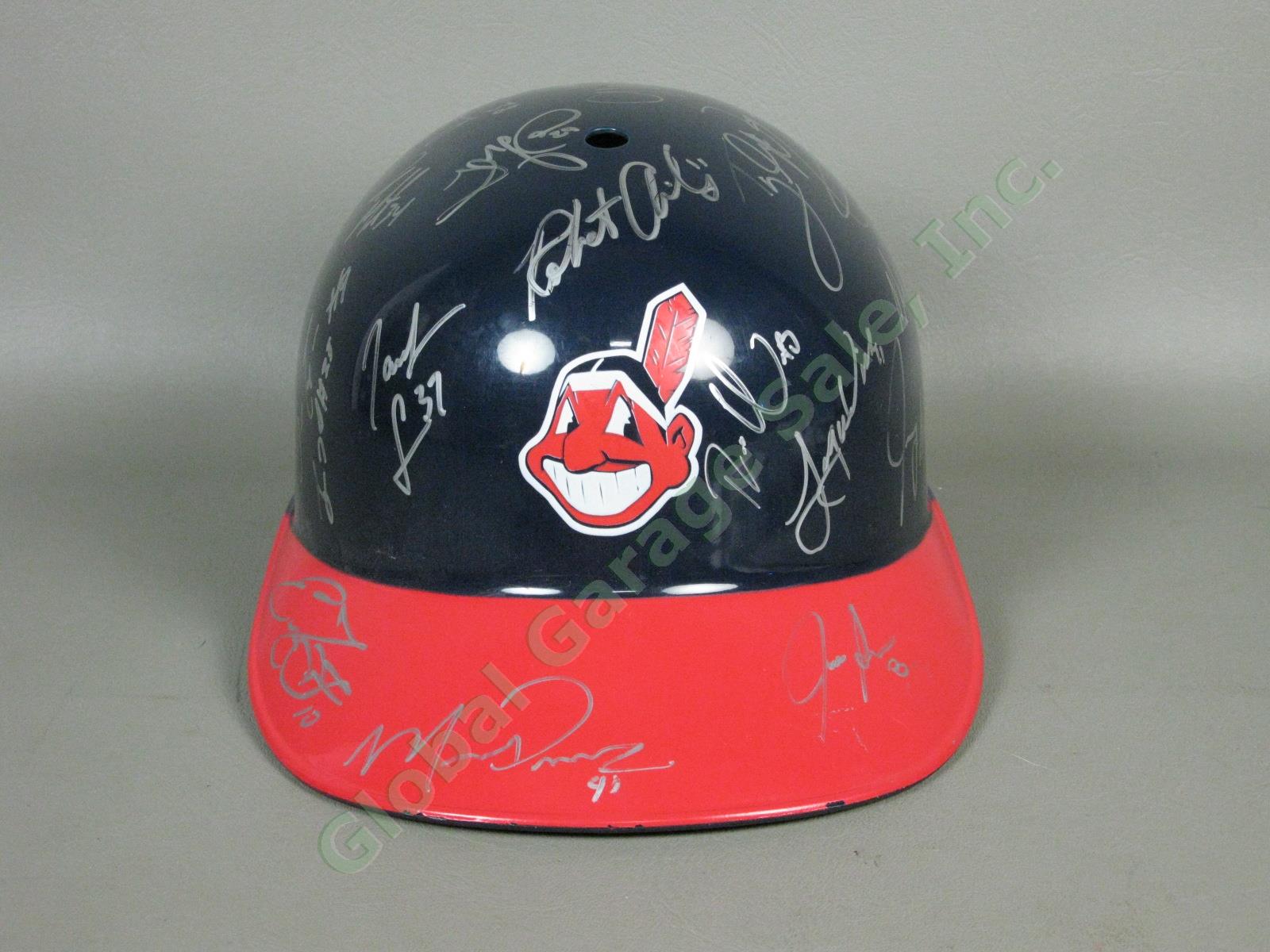 2012 Mahoning Valley Scrappers Team Signed Baseball Helmet Cleveland Indians NR