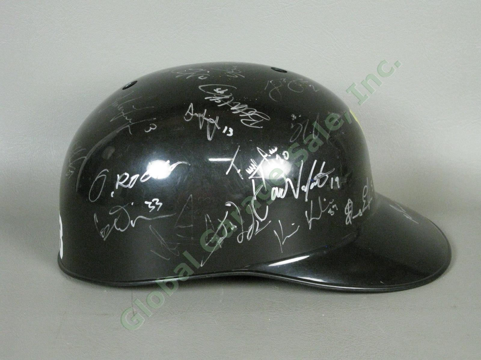 2013 Jamestown Jammers Team Signed Baseball Helmet NYPL Pittsburgh Pirates NR 1