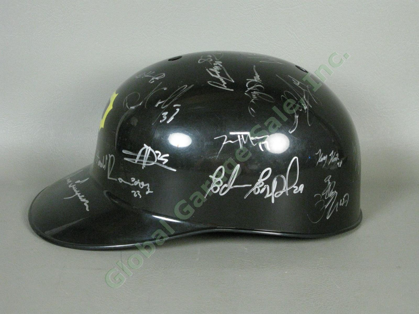 2013 Jamestown Jammers Team Signed Baseball Helmet NYPL Pittsburgh Pirates NR 3